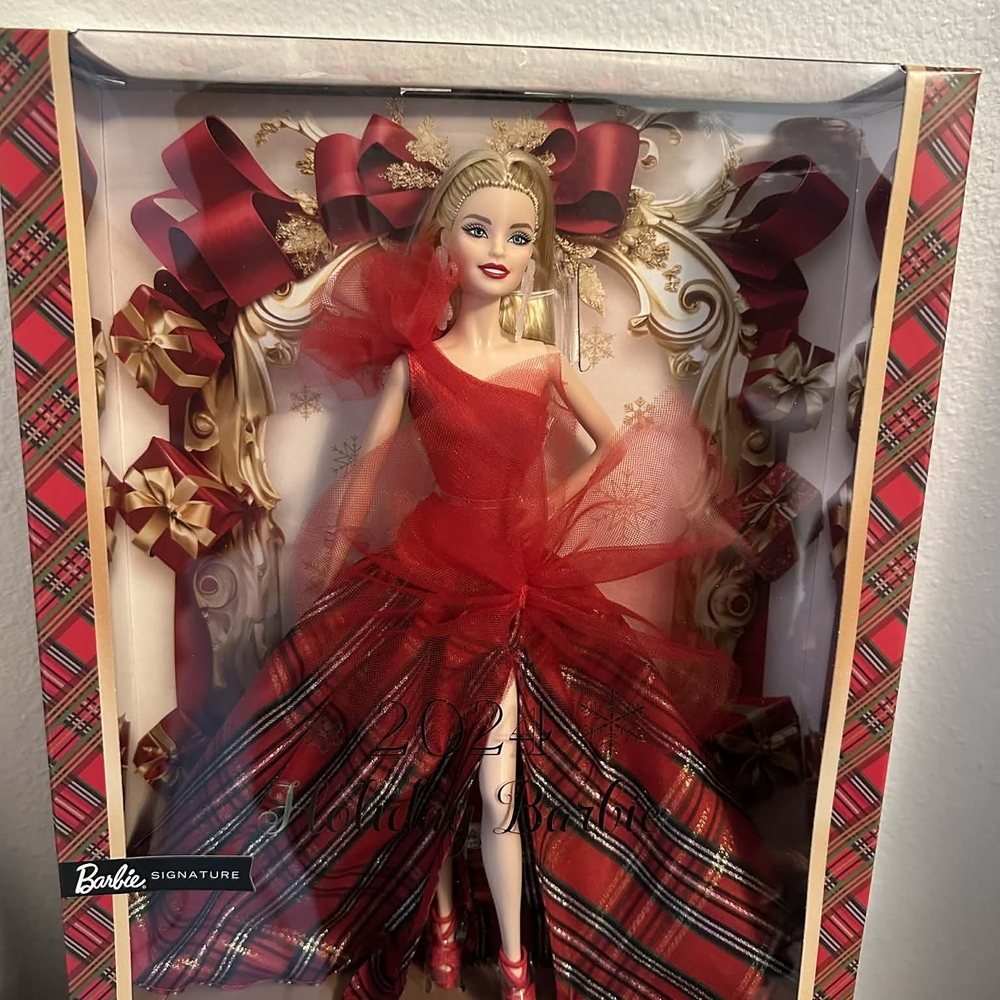 Barbie Signature Holiday Doll in Red and Gold